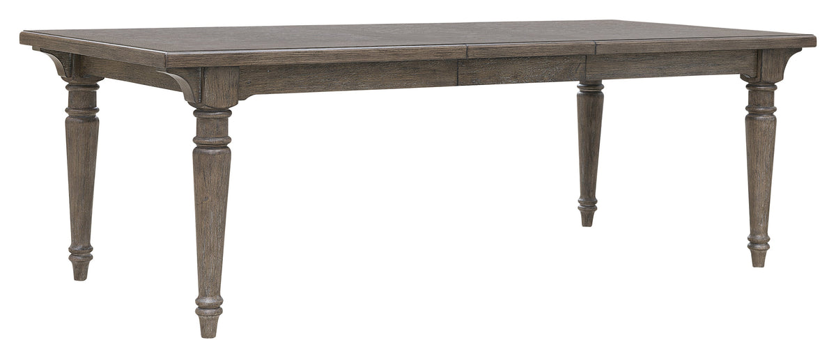 Pulaski Madison Ridge Natural Bark Extendable Leg Dining Table With 4 Side Chairs 2 Host Chairs And Server