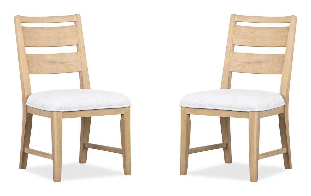 Magnussen Home Somerset Butternut Extendable Trestle Dining Table With 6 Side Chairs