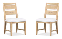 Magnussen Home Somerset Butternut Extendable Trestle Dining Table With 6 Side Chairs