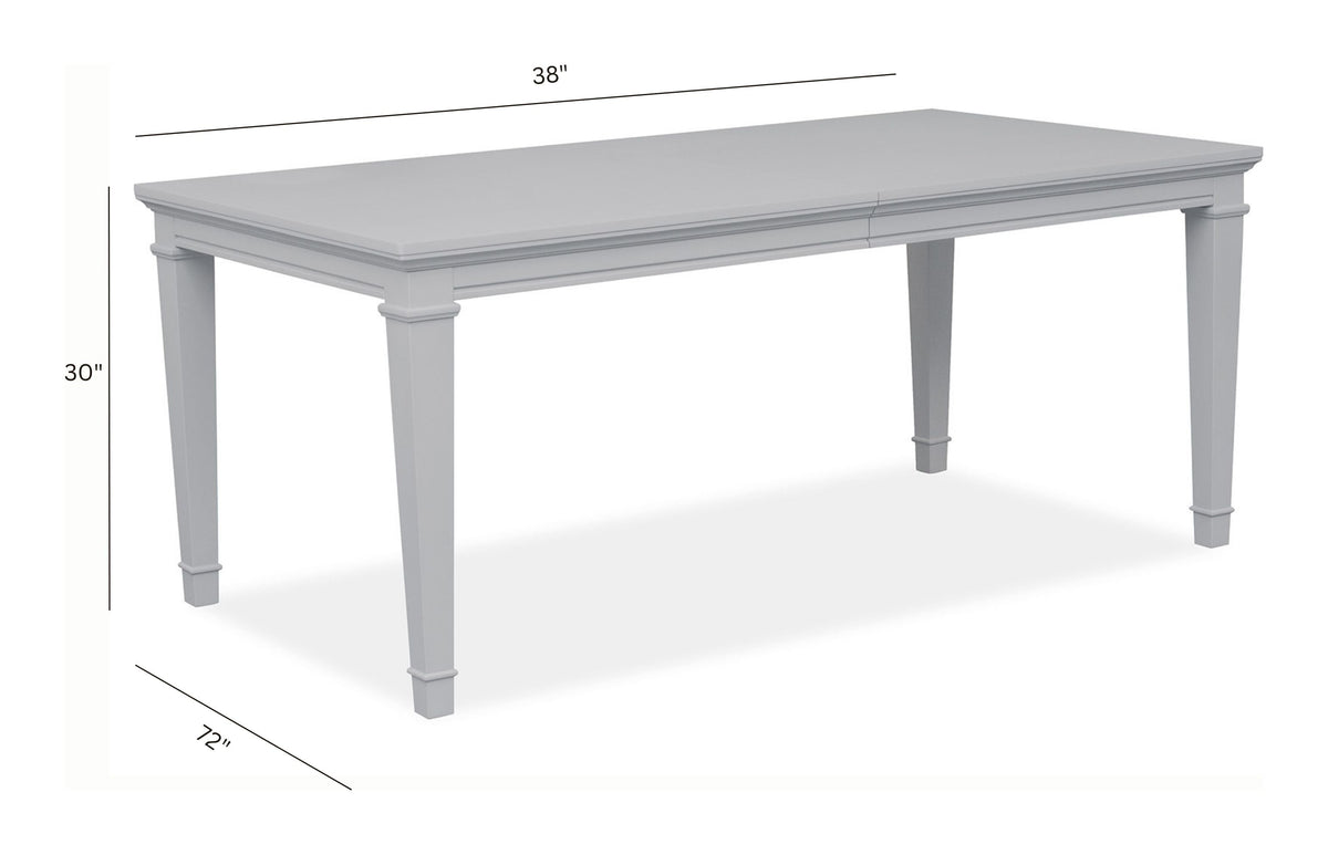 Magnussen Home Charleston Harbor Gray Grey Extendable Rectangular Dining Table With 4 Side Chairs Bench And Server