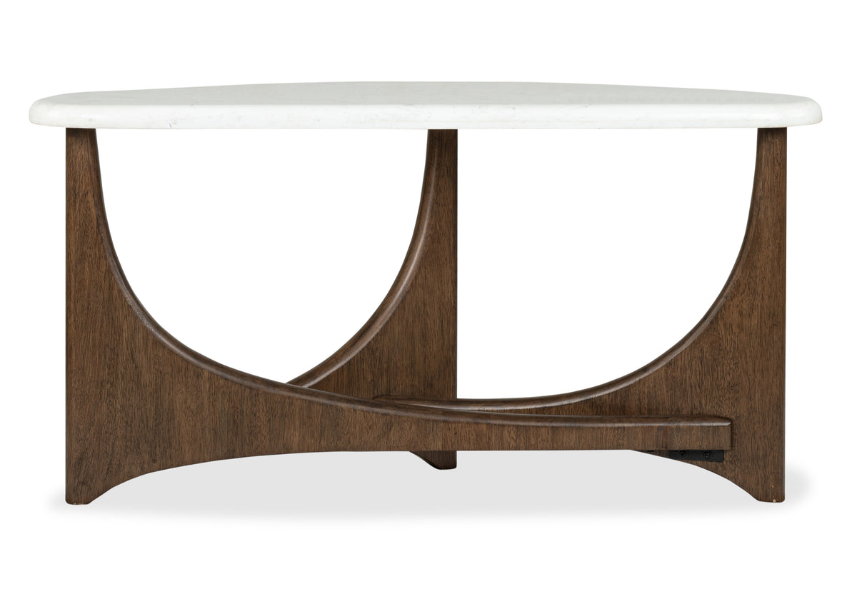 Magnussen Home Arwen Turkish Coffee Demilune Sofa Table