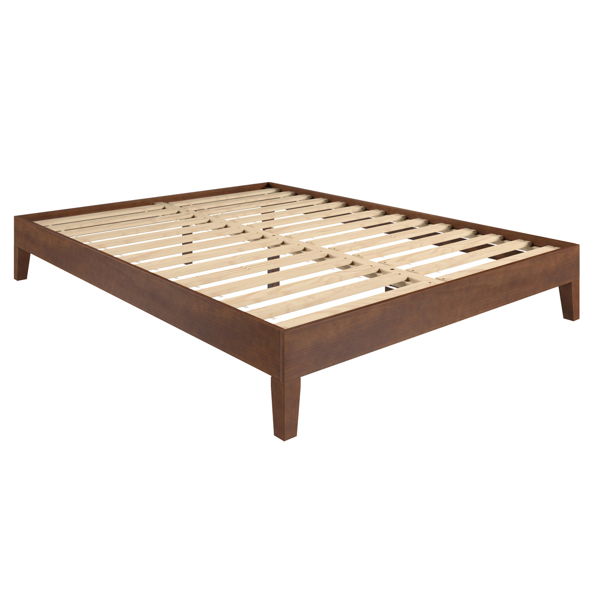Nix Solid Wood Queen Platform Bed, Natural