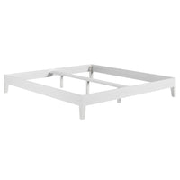 Nix Solid Wood King Platform Bed, White